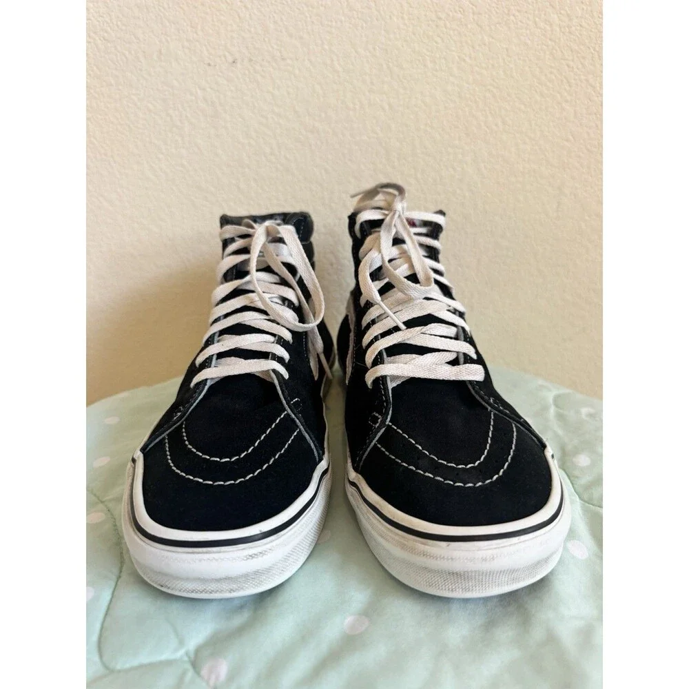 Vans Sk8-Hi Black/White High Top Lace-Up Sneakers Mens size 10